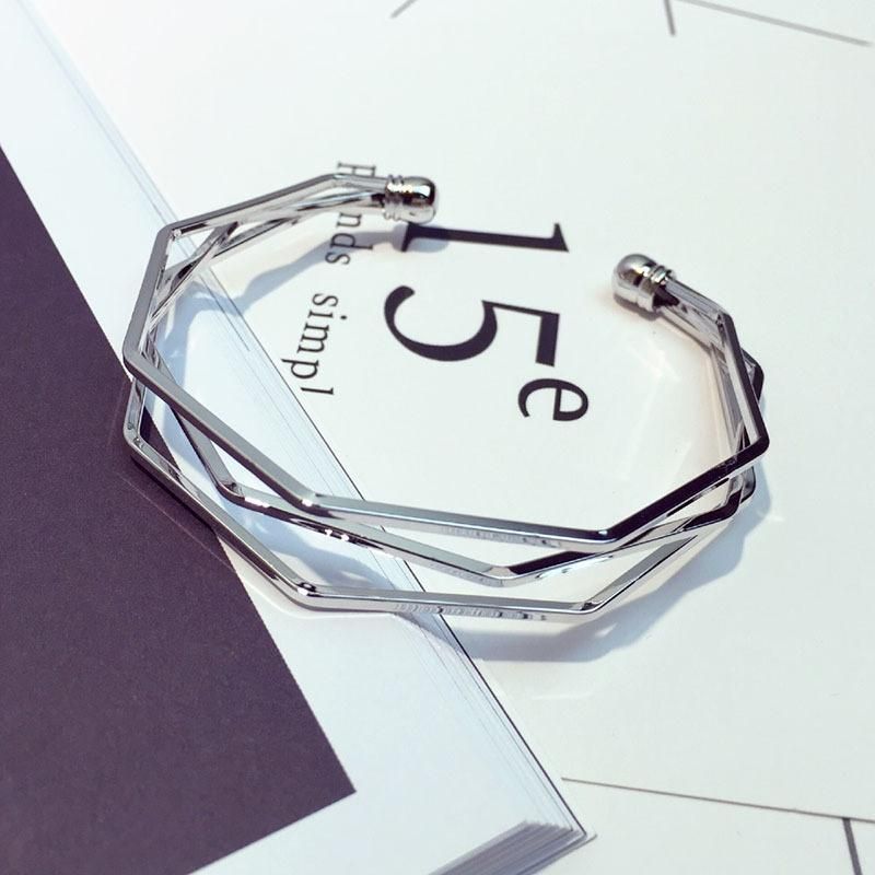 Fashion Jewelry Simple Bracelets Three-Dimensional Five-Story Geometric Irregular Bracelet