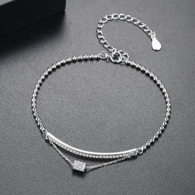 Diamonds Jewelry Cubic Zircon Bracelets with Transfer Beads