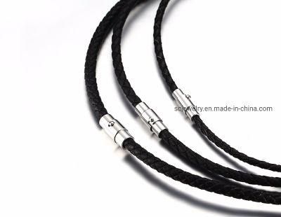 Supply Wholesale Necklace Rope Leather Handmade with High Quality Clasp