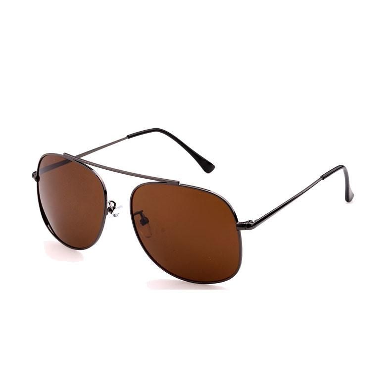 2018 Factory Directly Brown Lens Metal Sunglasses