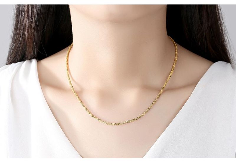 Sterling Sliver 925 Flower Spike Necklace for Women Fine Jewelry