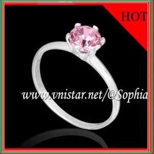 Fashion Rose Austrian Crystal Silver Rings