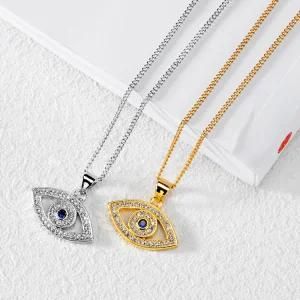 Fashion Women Jewelry Stainless Steel Evil Eye Pendant Women Necklace