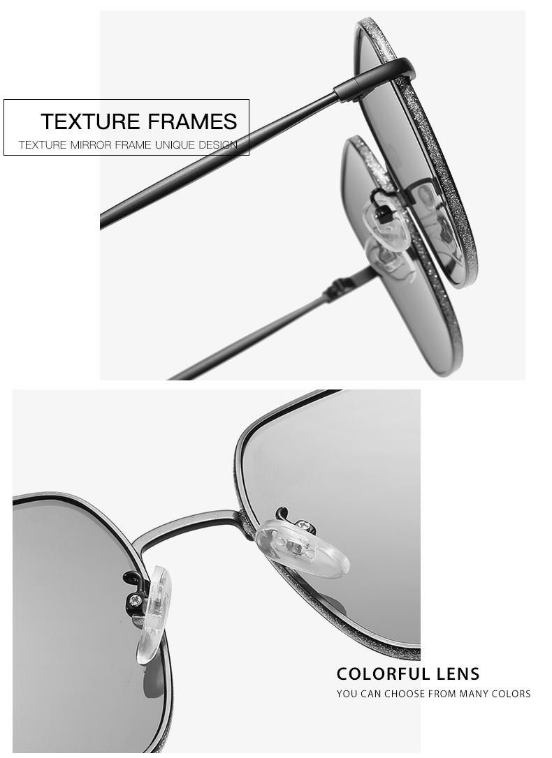 No MOQ Square UV400 Metal Sunglasses