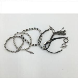 Simple Bracelet with Beads and Leather and Tasselsc