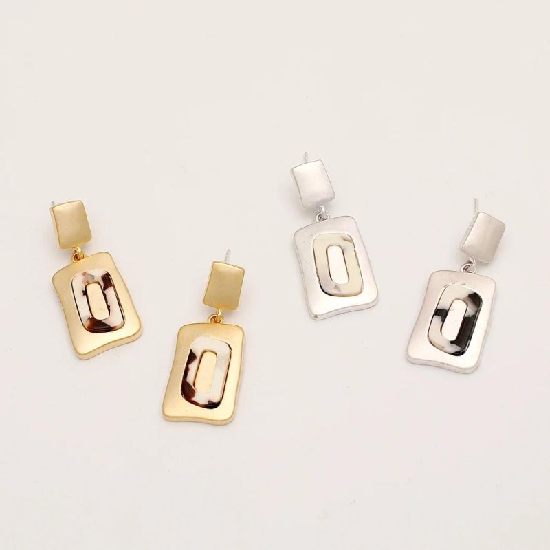 Fashion Matte Minimalist Metal Earrings Jewelry