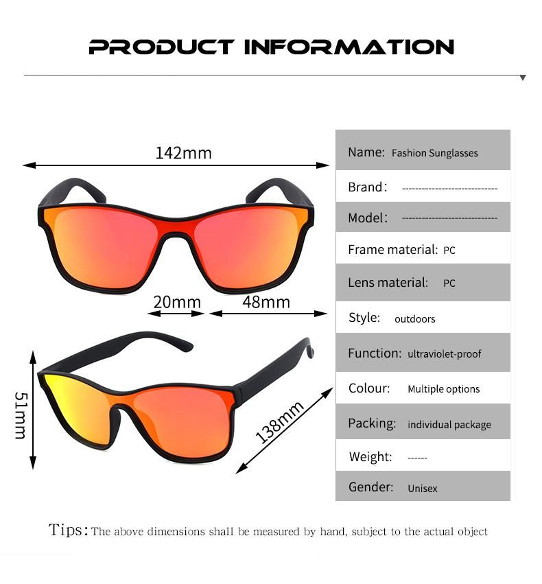 Custom Cycling Sunglasses Oversized PC UV400 Tr90 Sports Sunglasses