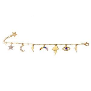 Fashion Alloy Inlaid Diamond Bracelet Multi-Shape Jewelry for Girls