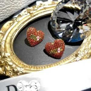 Cheap New Custom Design Luxury Hoop Double Letter Earrings