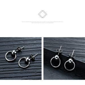 Geometric Round Small Ball Stainless Steel Earrings Stud