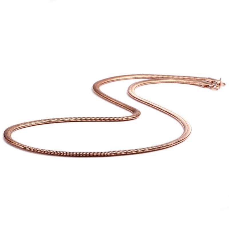 Fashion Accessories 18K Gold Plated Jewelry Necklace Soft Flat Snake Chain for Jewelry Design