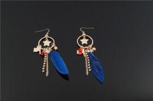 Feather with Charms Earring
