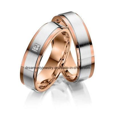 Wholesale Brass Wedding Jewelry Ring Rose Gold Plated Wedding Engagement Ring