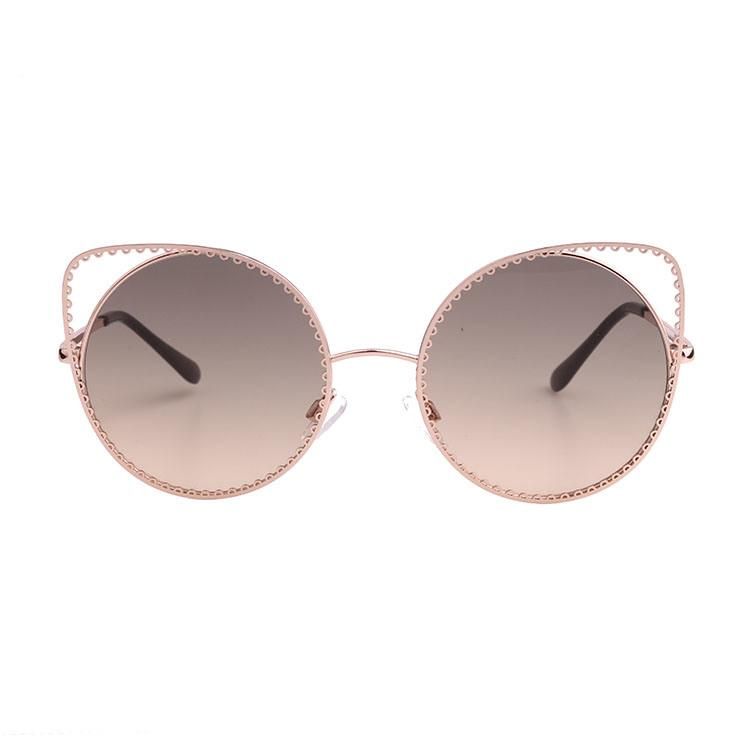 2022 Designed Cateye with Decoration Popular Metal Sunglasses