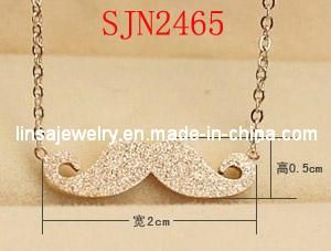 Fashion Mustache Emery Stainless Steel Necklace Jewelry (SJN2465)