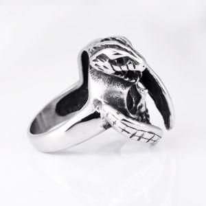 Fashion Jewelry Snake and Skull Ring in Stainsteel Steel
