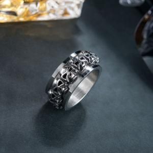 European American Fashion Style Stainless Steel Skull Ring Jewelry Men