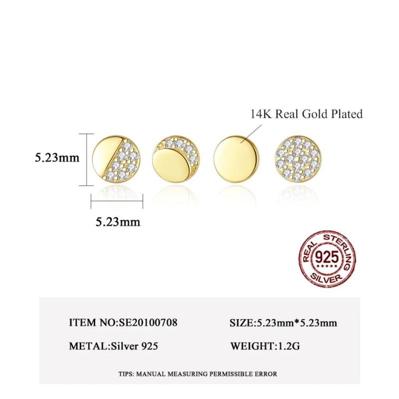 Best Quality 925 Sterling Silver Stud Wedding Earrings Jewellry