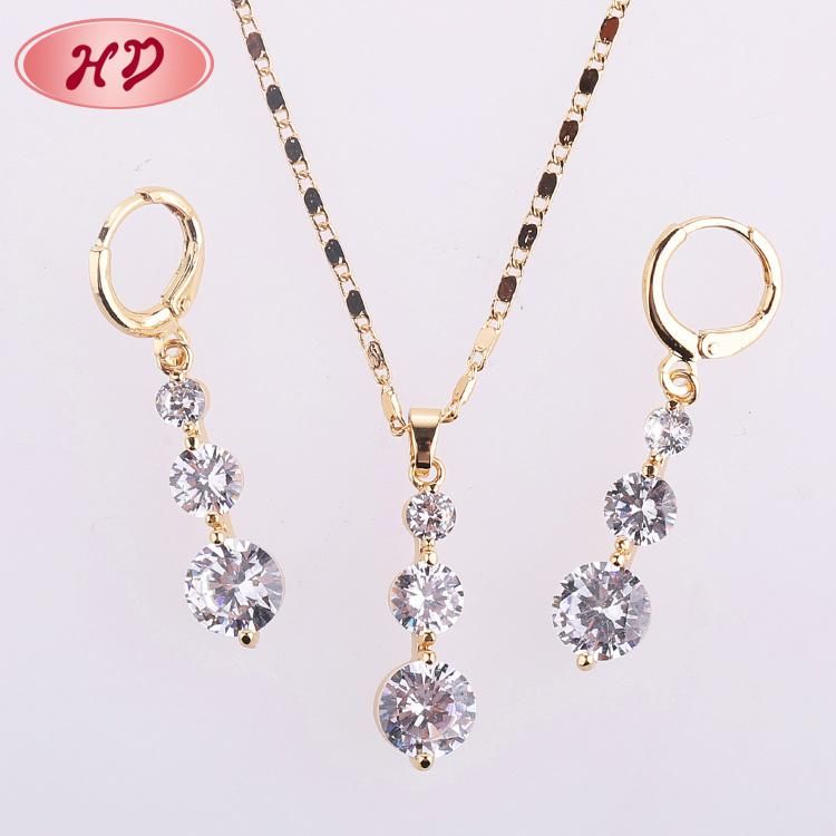 Hot Sale Wholesale 2020 Fashion Dubai Costume 18K Gold Plated Jewelry Sets with Pearl