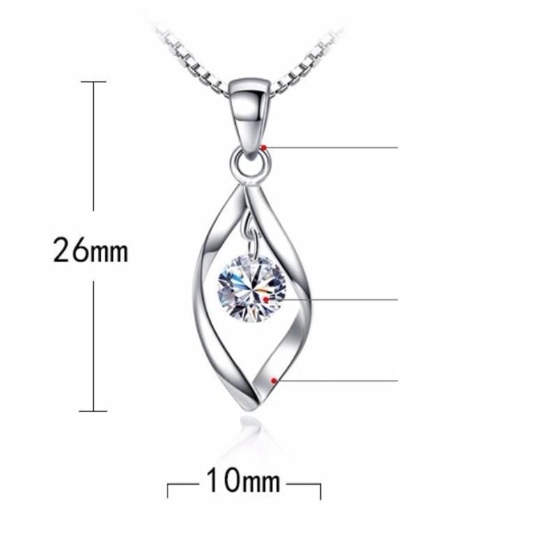 Zirconia Crystal Women′s Necklace Simple and Elegant Female Accessories Gift