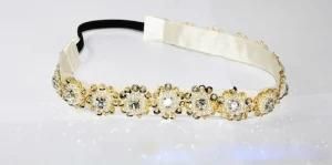 High Quality Handmade Rhinestone Hair Ribbon Hairband