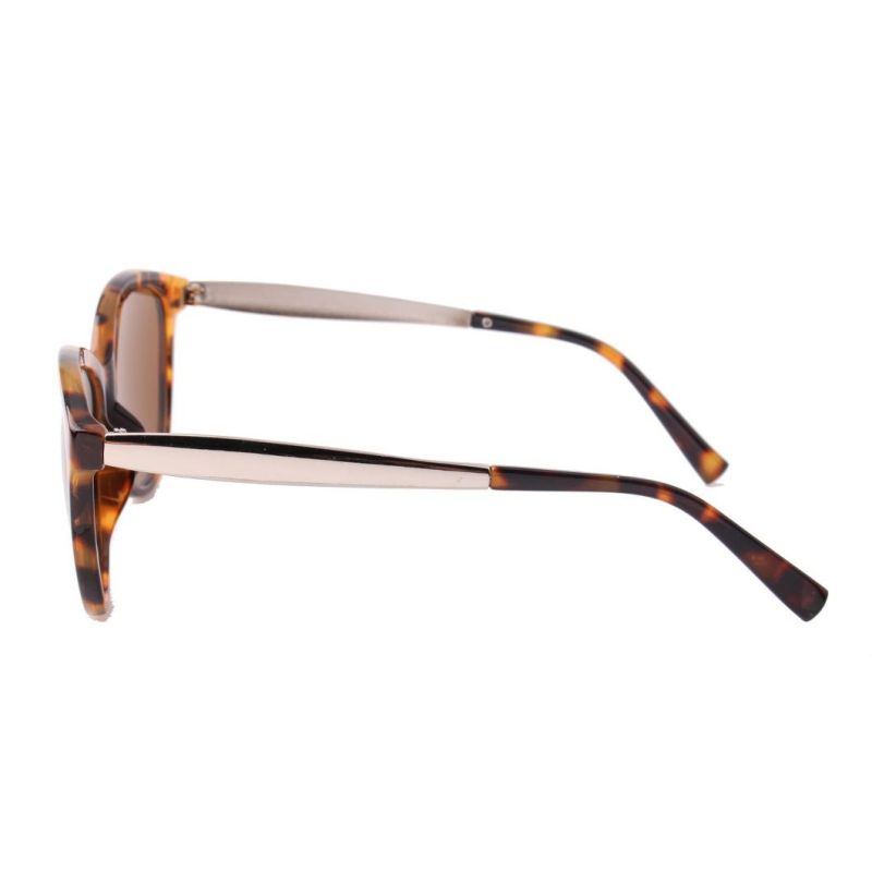 2018 Very Simple Women Fashion Sunglasses with Metal Temples