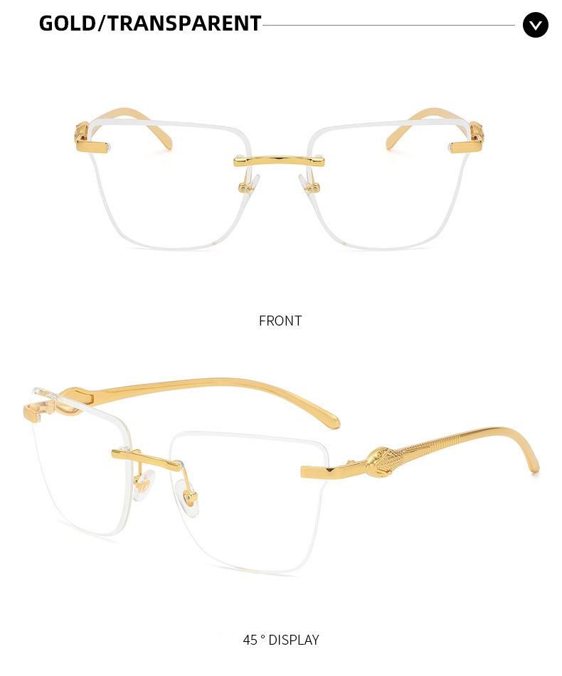 2022 Hot Sale Fashion Rimless Gradient Color Sunglasses Woman Trendy Shades Man Sunglasses