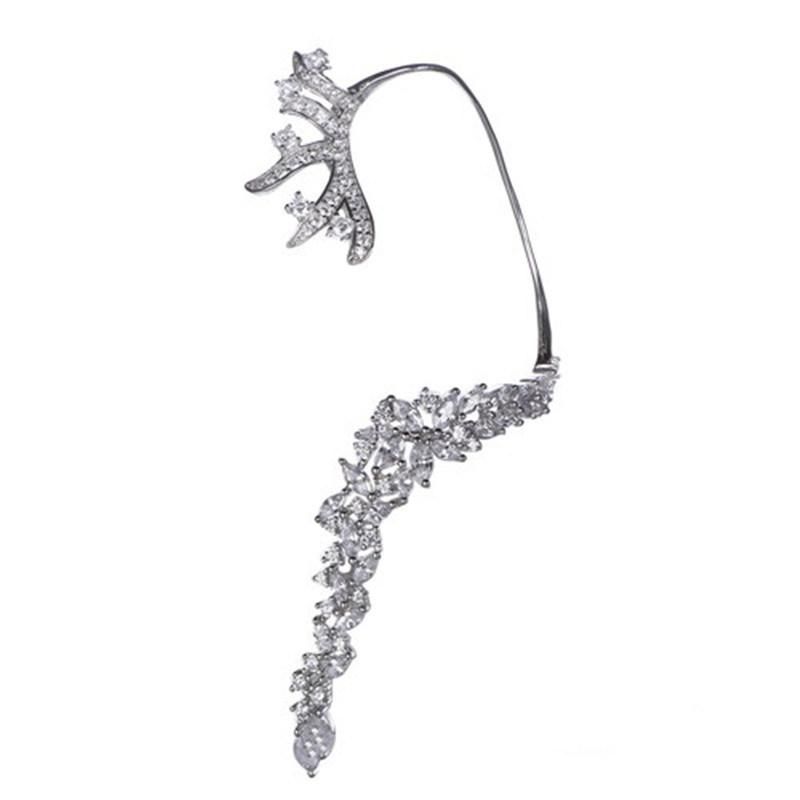 925 Silver Flower and Butterfly Enamel Clip Earring for Girls