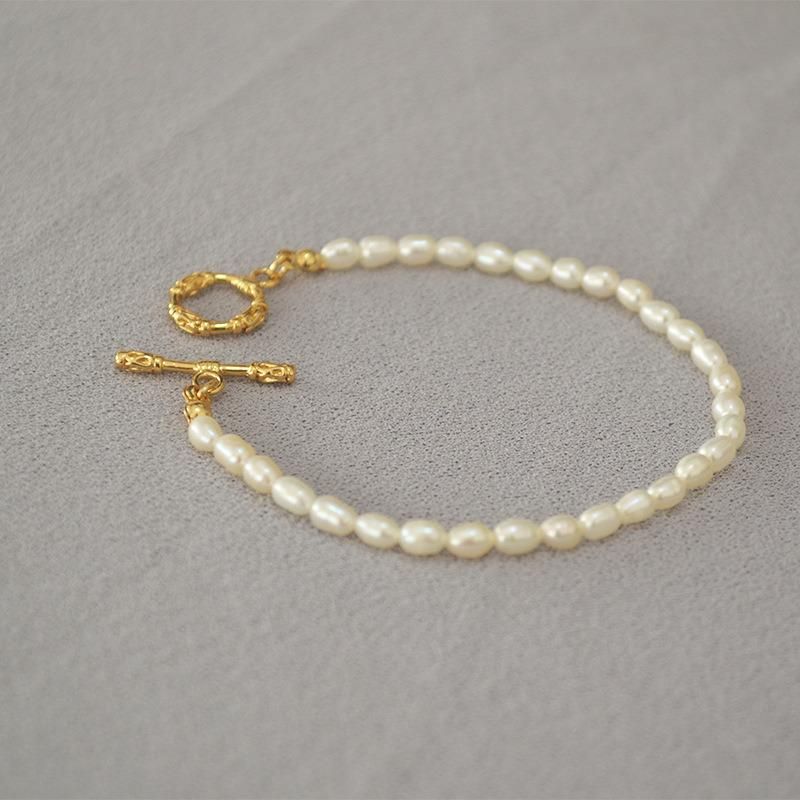French Beautiful Water Small Pearl Retro Arabesque Branch Ot Buckle Simple Short Choker Necklace