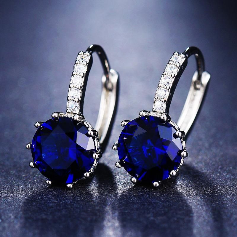 Women Fashion Jewelry Crystal Rhinestone Zircon Stud Earrings Fashion Accessories