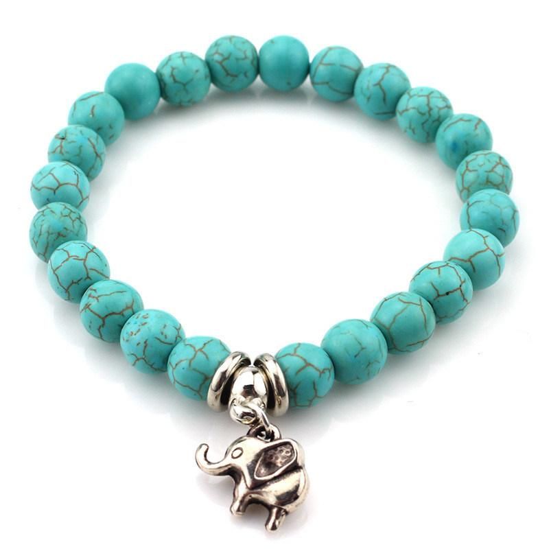 Semi Precious Stone Fashion Turquoise Beaded Bracelet