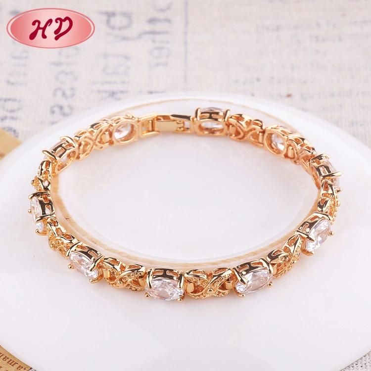 18K Gold Plated Charm Chain Bracelet for Women