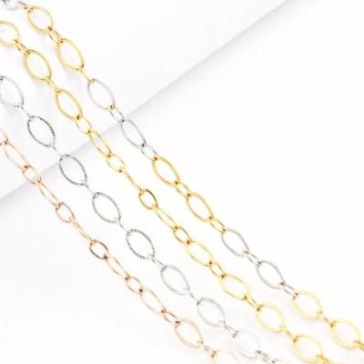 Stainless Steel Jewellery Cable Chain Embossed 1: 1 Bracelets Choker Necklace for Fashion Decoration Design