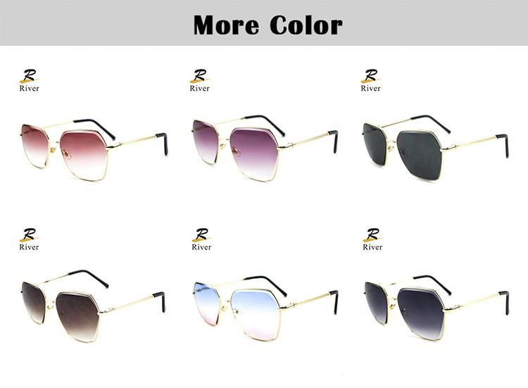 Contract Custom Logo Ready Metal Frame Women Sunglasses