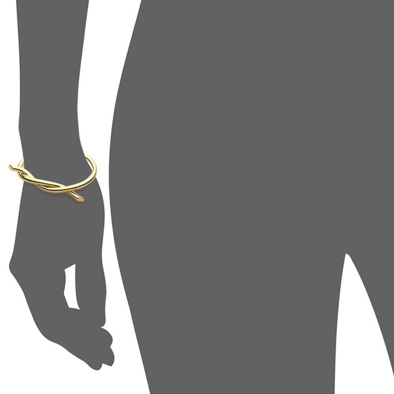 Women Fashion 100% Brass Knot Bangle Cuff Bracelet