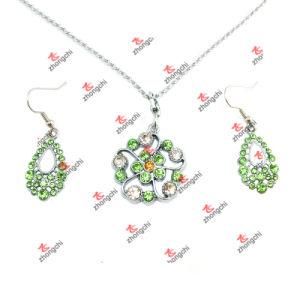 Fashion Crystal Flower Necklace / Earrings Set for Lady Gifts (FNE50908)