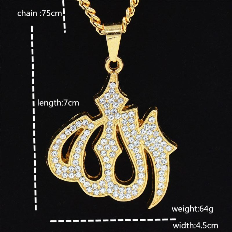 Fashion 18K Gold Plated Allah Symbol Necklace