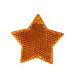 Wholesale Lattice Reflective Star Shape Orange Reflector Pendant