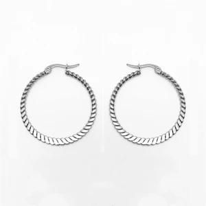 Yongjing Jewelry Stainless Steel Fashion Hoop Earrings (YJ-E0043)
