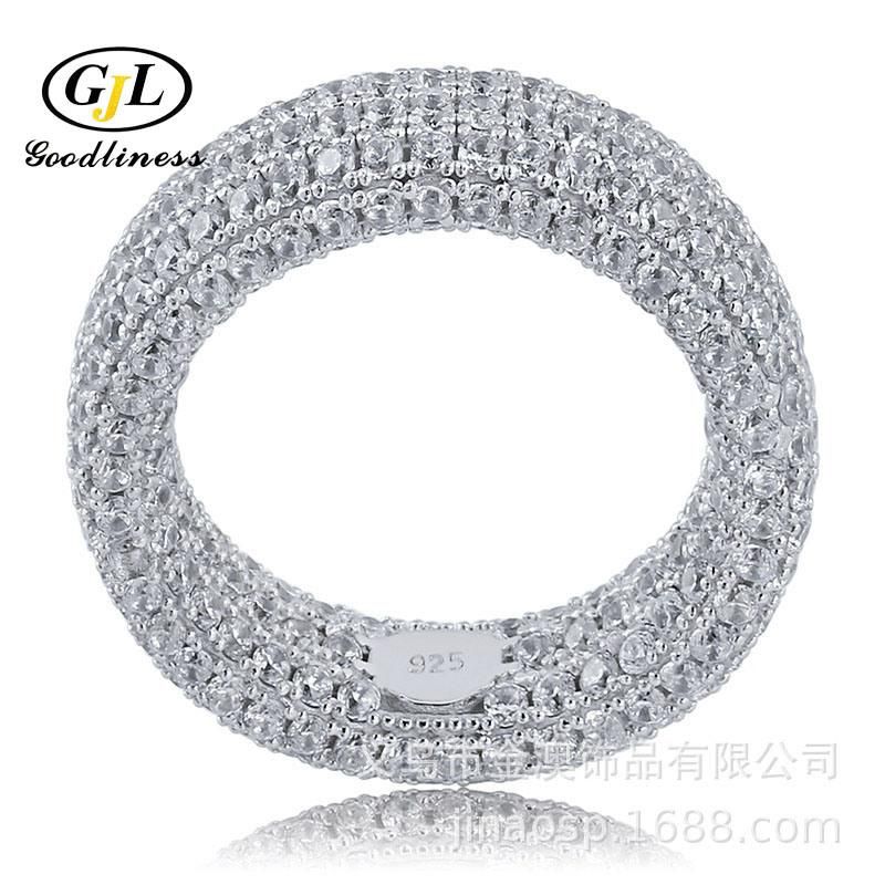 Rhinestone Crystal Gold Filled Plated Cubic Zircon Rings for Women