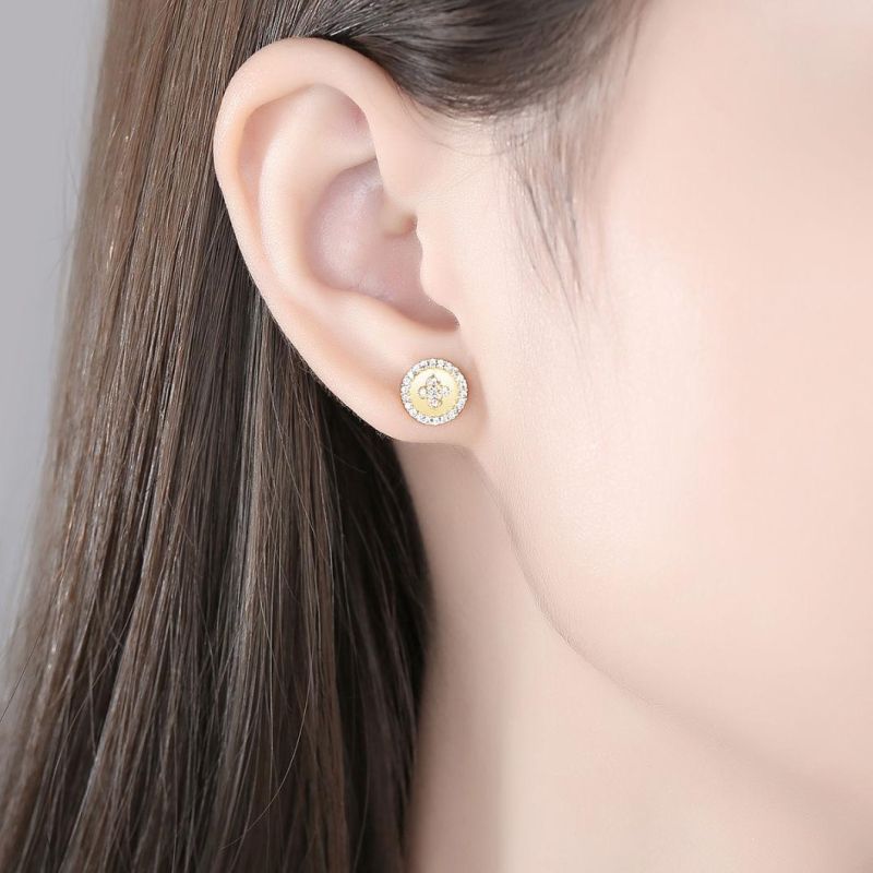 Charming 925 Sterling Silver Cubic Zirconia Mini Earrings Ear Studs
