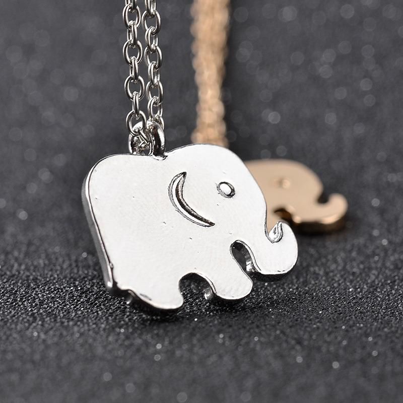 Plain Metal Custom Gold Plated Elephant Necklace