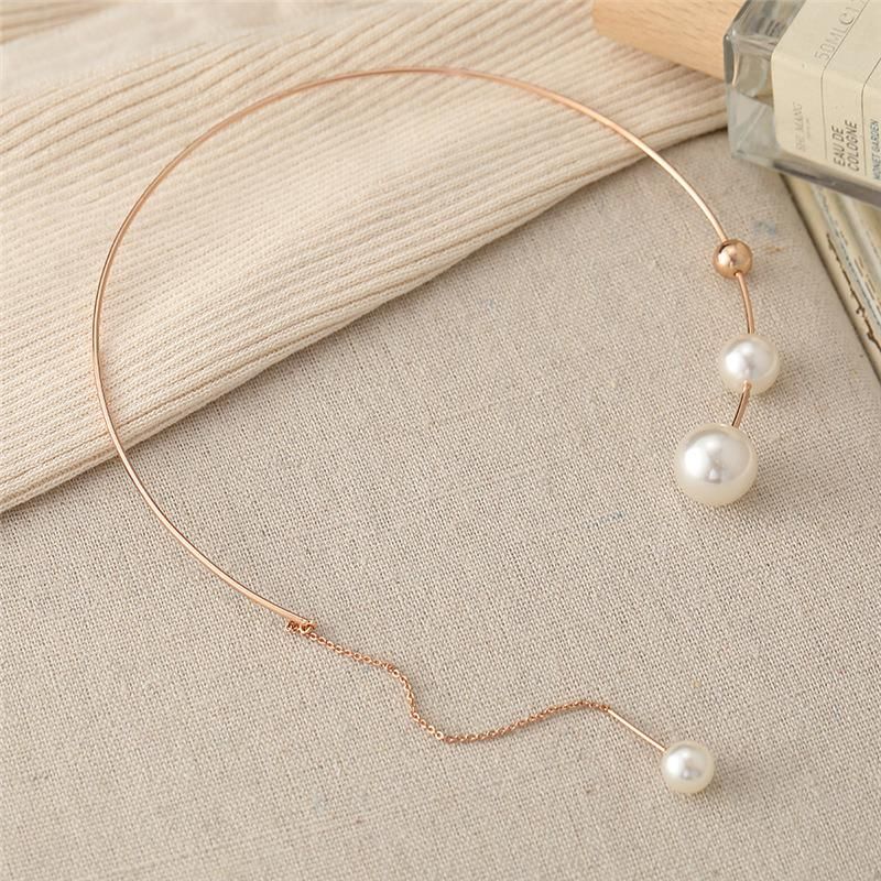 Women Imitation Fashion Jewelry Pearl Choker Necklace Fashion Accessories