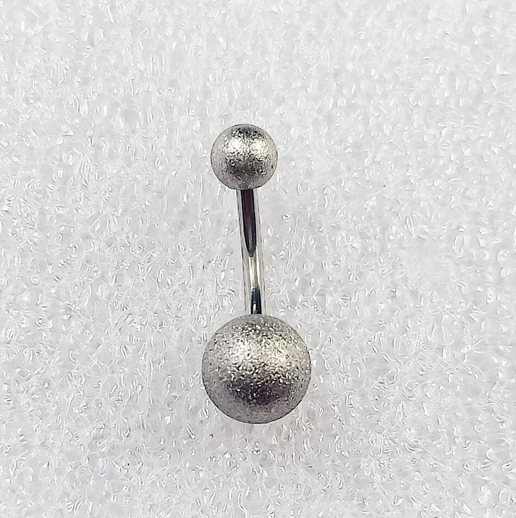 Fashion Jewelry New Products in Europe and America Stainless Steel Frosted Belly Button Ring Creative New Piercing Jewelry Ssp0811