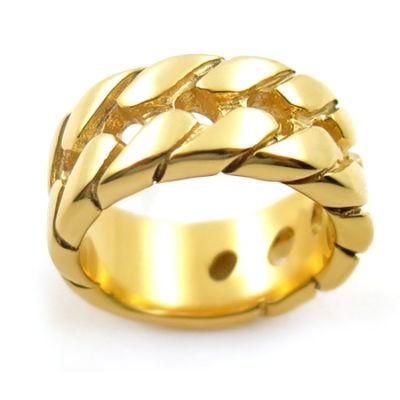 Fashion Custom Tire Band Ring Stainless Steel Jewelry Ring