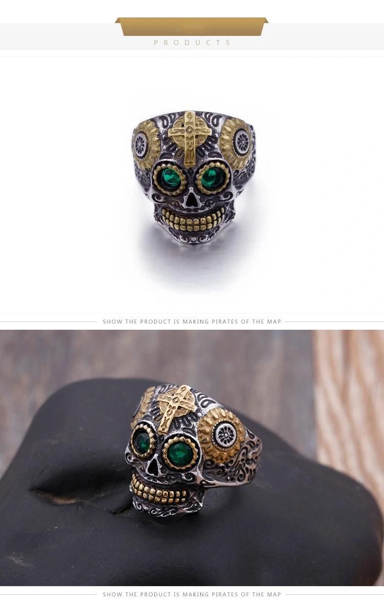 Stainless Steel Jewelry Mens Skull Ring