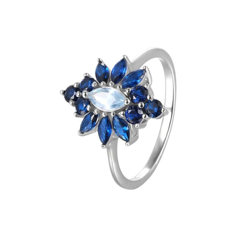 Created Sapphire Earring 925 Sterling Silver Fashion Jewellery/Accessories/Gift for Women