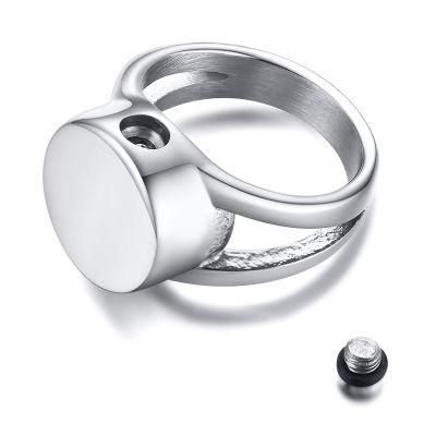 Stainless Steel Casket Ring for Ashes Can Be Opened
