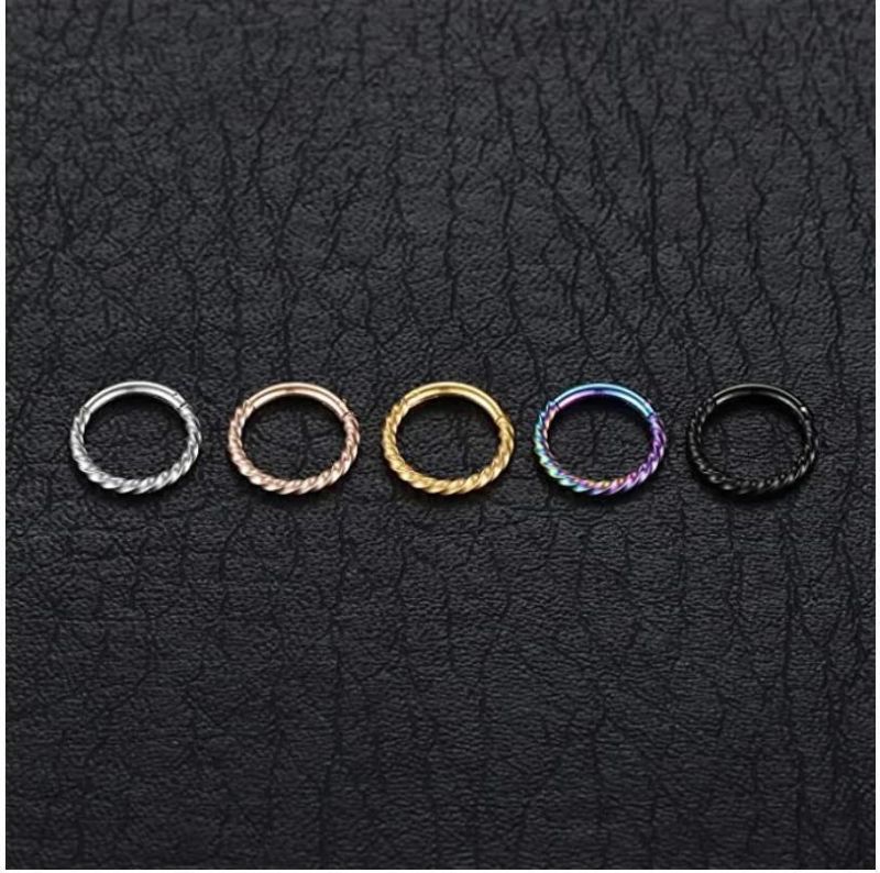 Factory Wholesale 316L Surgical Stainless Steel Jewelry Piercings Hinged Segment Ring-16g