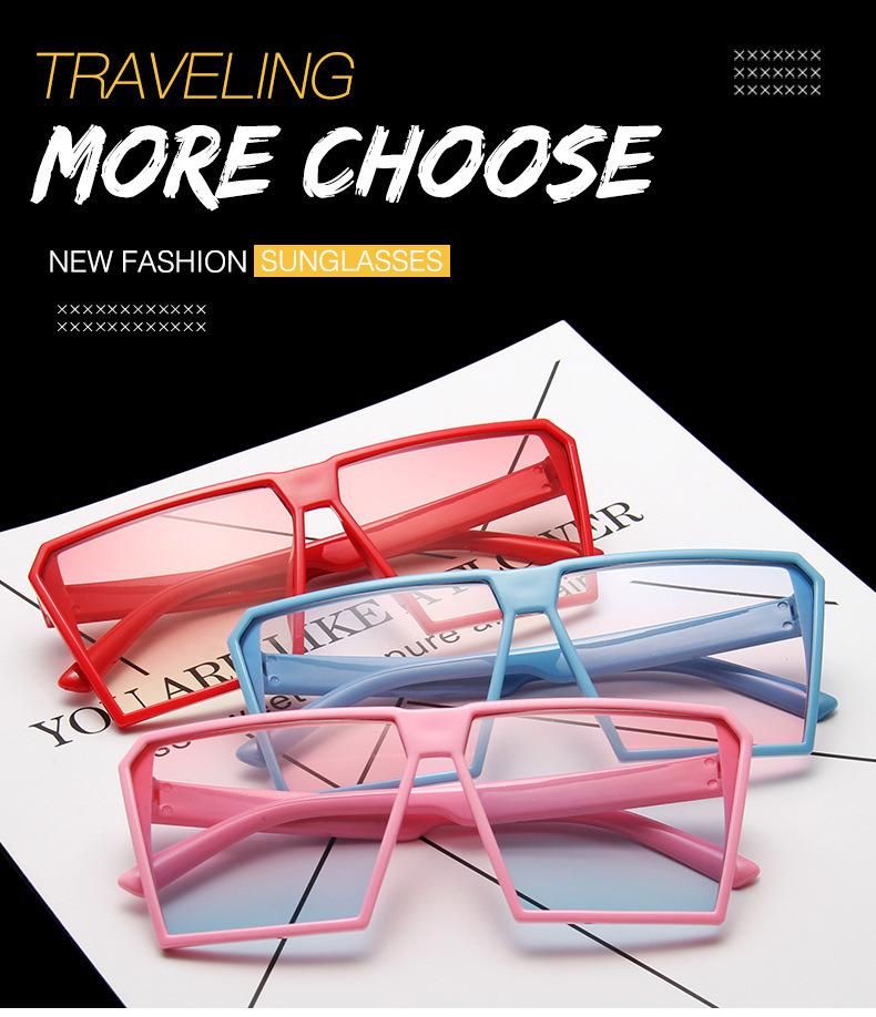 Cross-Border Parent-Child Children′s Sunglasses Square Gradient Fashion Cool for Kids